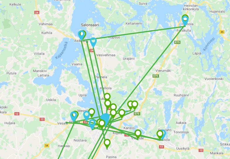 Tarjonta alkaa hyvin nopeasti näyttämään yllättävän kattavalta, kun käyttäjiä saadaan mukaan. 