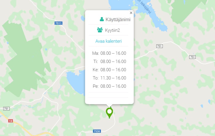 Jos reitti ja aikataulut näyttävät lupaavalta, klikkaa 'Avaa kalenteri' - valitse päivä/päivät, joille haluat ehdottaa kimppakyytiä - klikkaa 'Vahvista ja lähetä'. Tämän jälkeen saat yhteyden henkilöön ja voitte sopia tarkemmin kimppakyydeistä. 