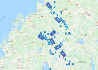 Pendelöinti harrastuksiin Keski-Pohjanmaalla karttakuva